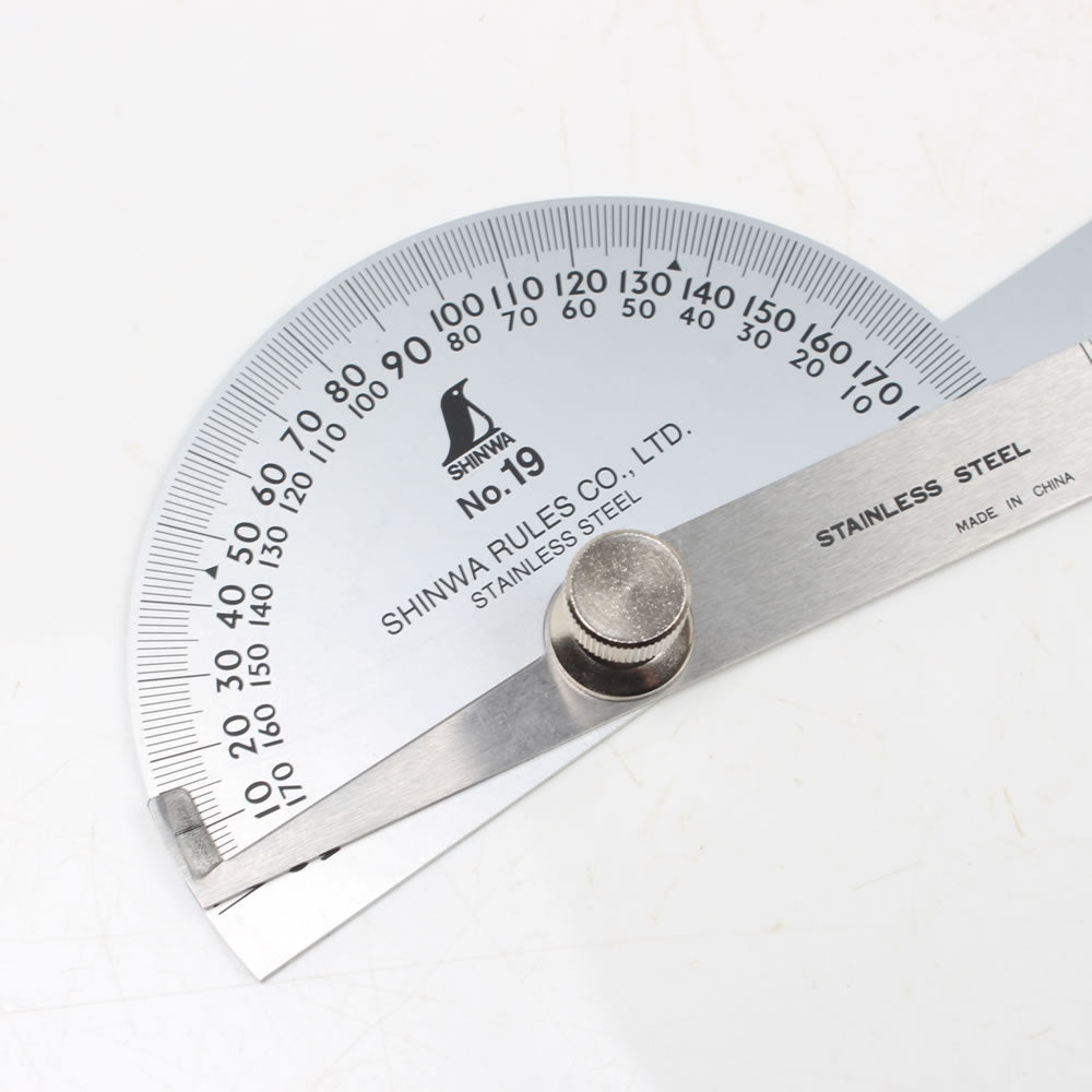 Shinwa Protractor No. 19 Double Blade 100mm