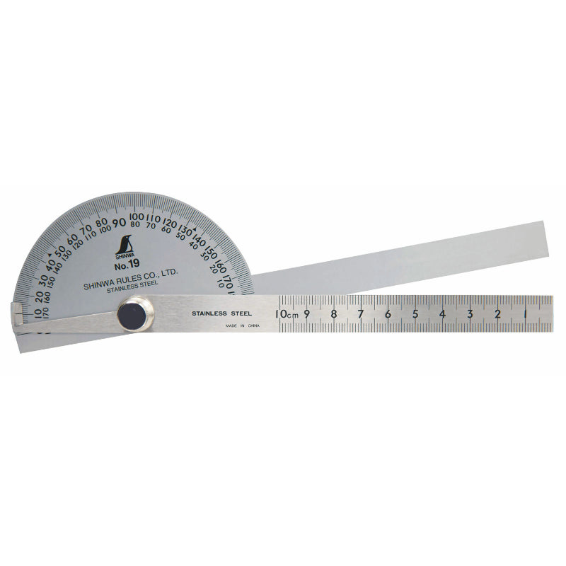 Shinwa Protractor No. 19 Double Blade 100mm