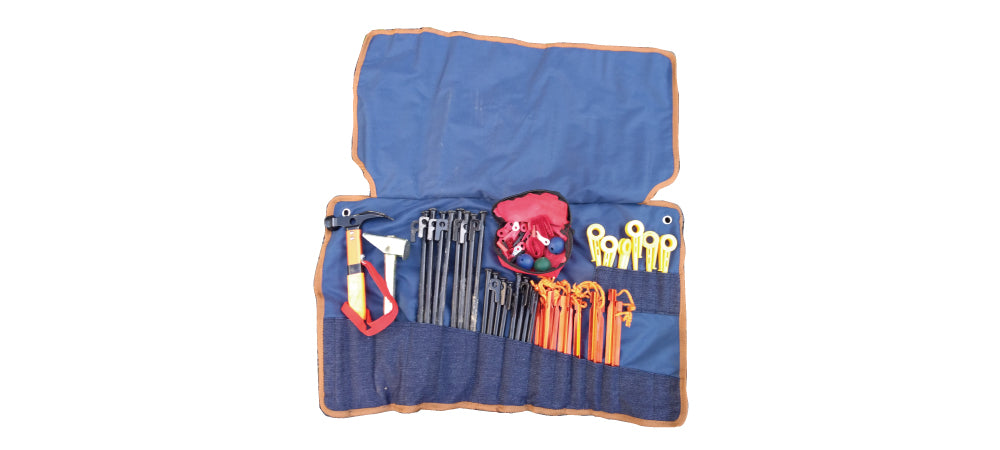 Star-M Drill Roll Tool Bag with tools slotted in pockets.