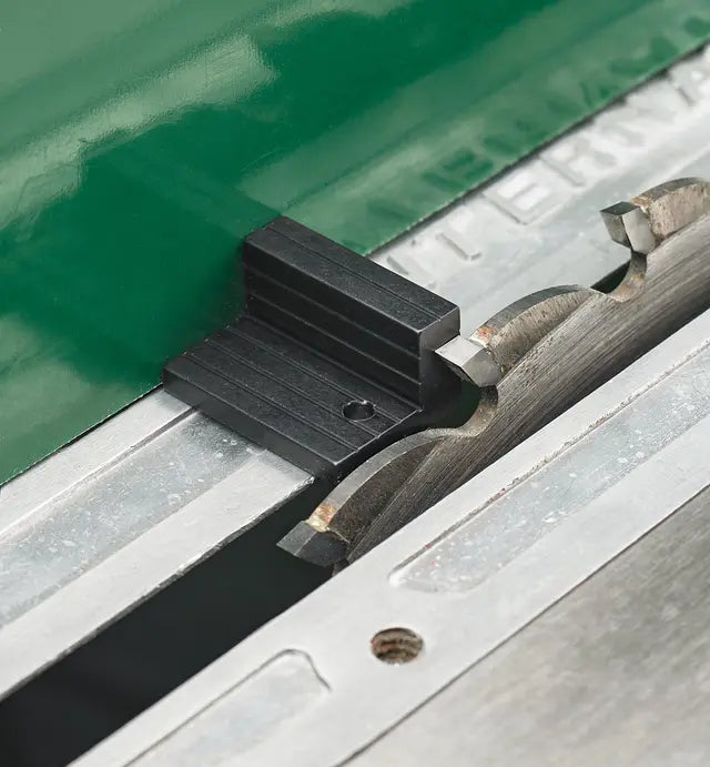 Veritas Layout Block being used to set machine blade.
