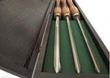 View of blades of the Crown Wood-Turning Bowl Gouges 