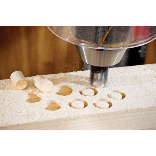 Veritas Tapered Plug Cutter - cutting plug out