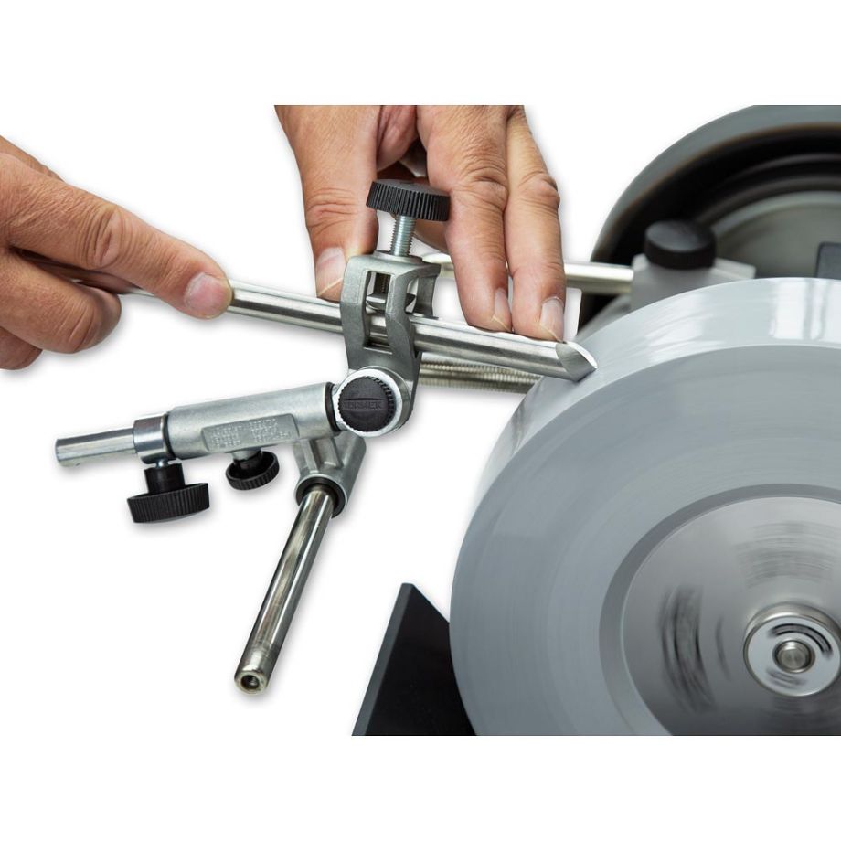 Tormek Gouge Jig being used to sharpen Turning tool