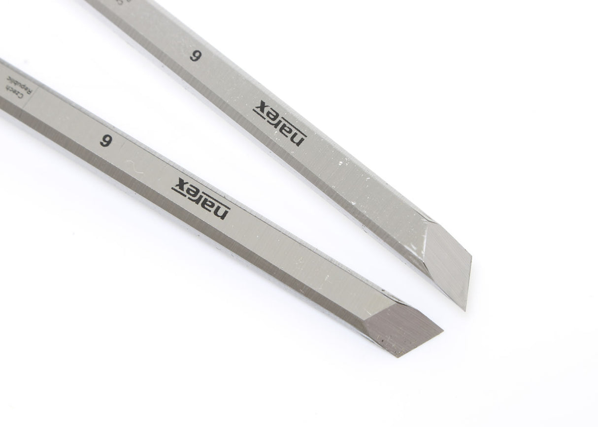 View of Narex Skew Chisel Blades