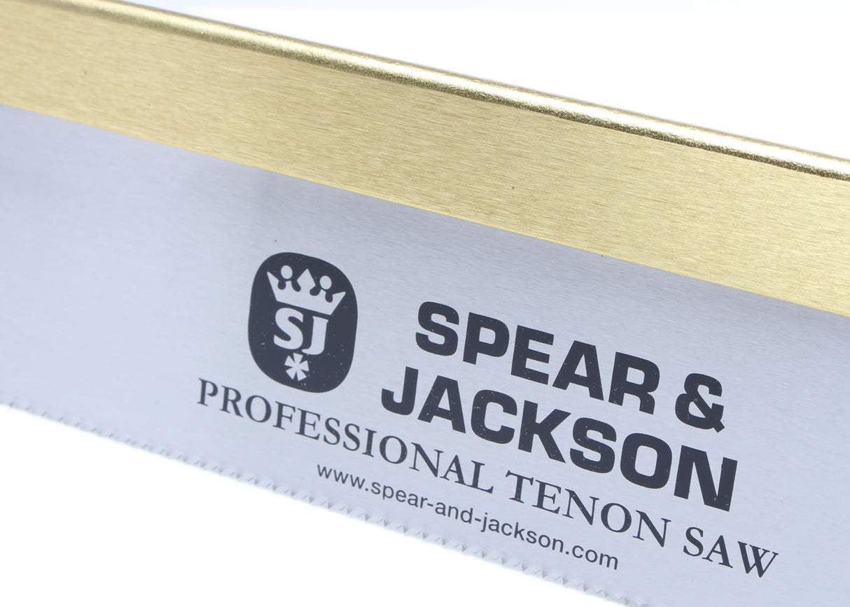 Close up of the Spear & Jackson Brass Back and blade of a Tenon Saw