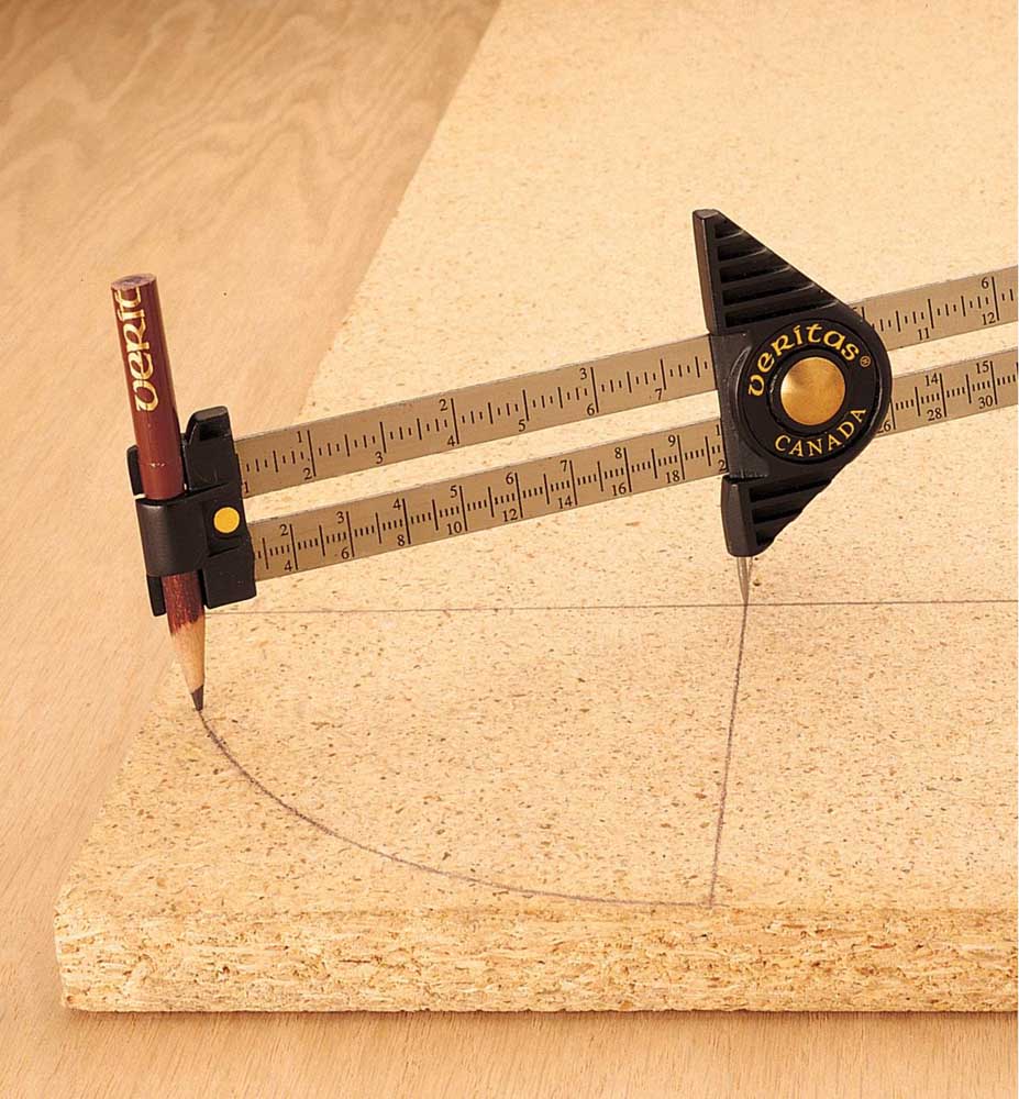 Veritas Carpenters Gauge being used to mark line onto workpiece