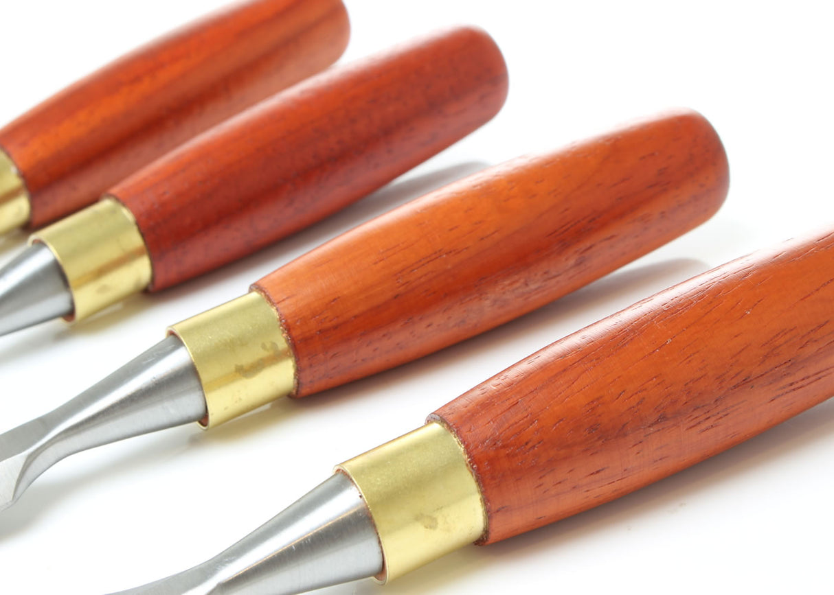 View of Ashley Iles Bevel Edge Chisel Hardwood handles