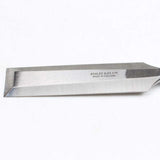 Close up view of bevel edged blade on the Ashley Iles MK2 Bevel Edge 