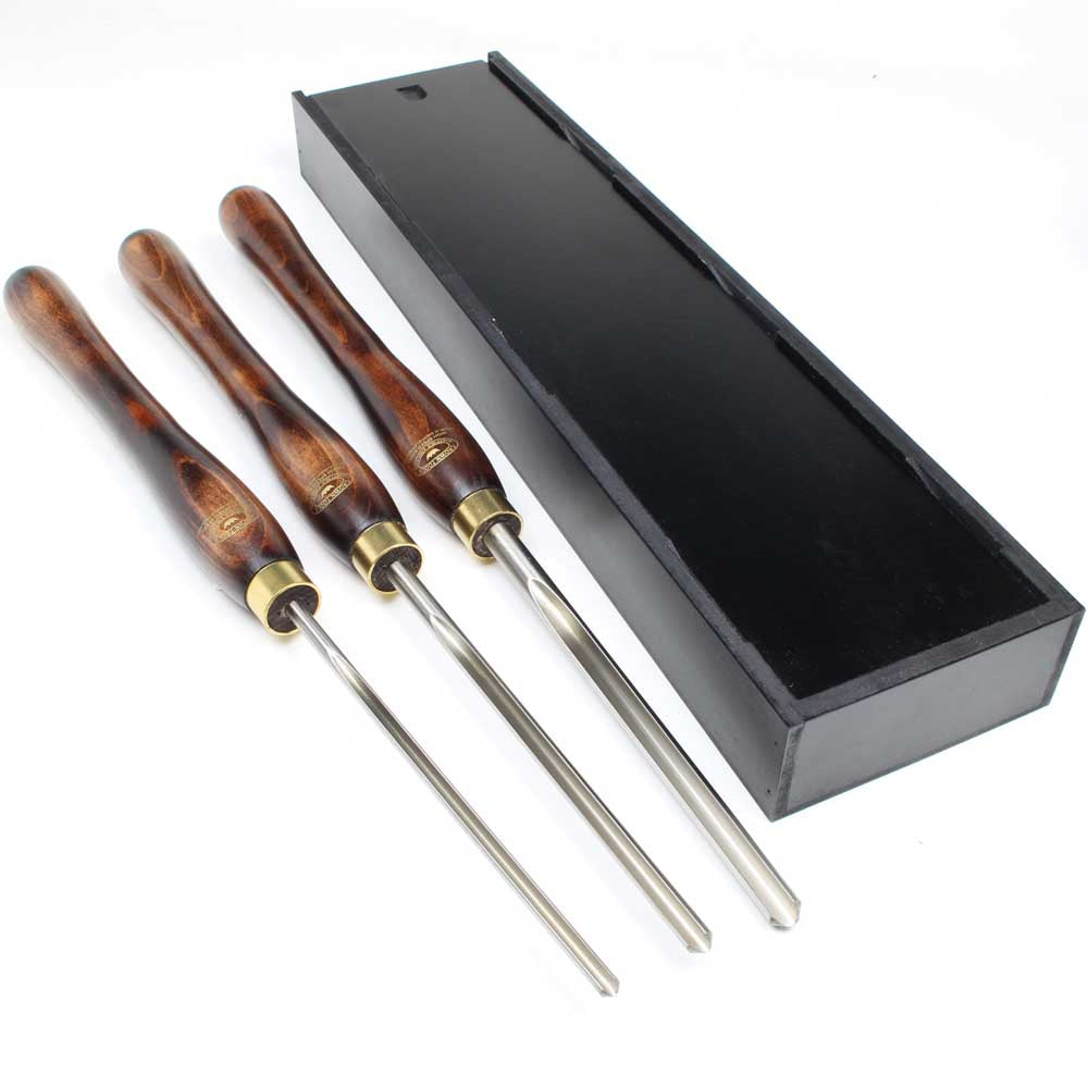 Crown Wood-Turning Bowl Gouge Set with storage box.