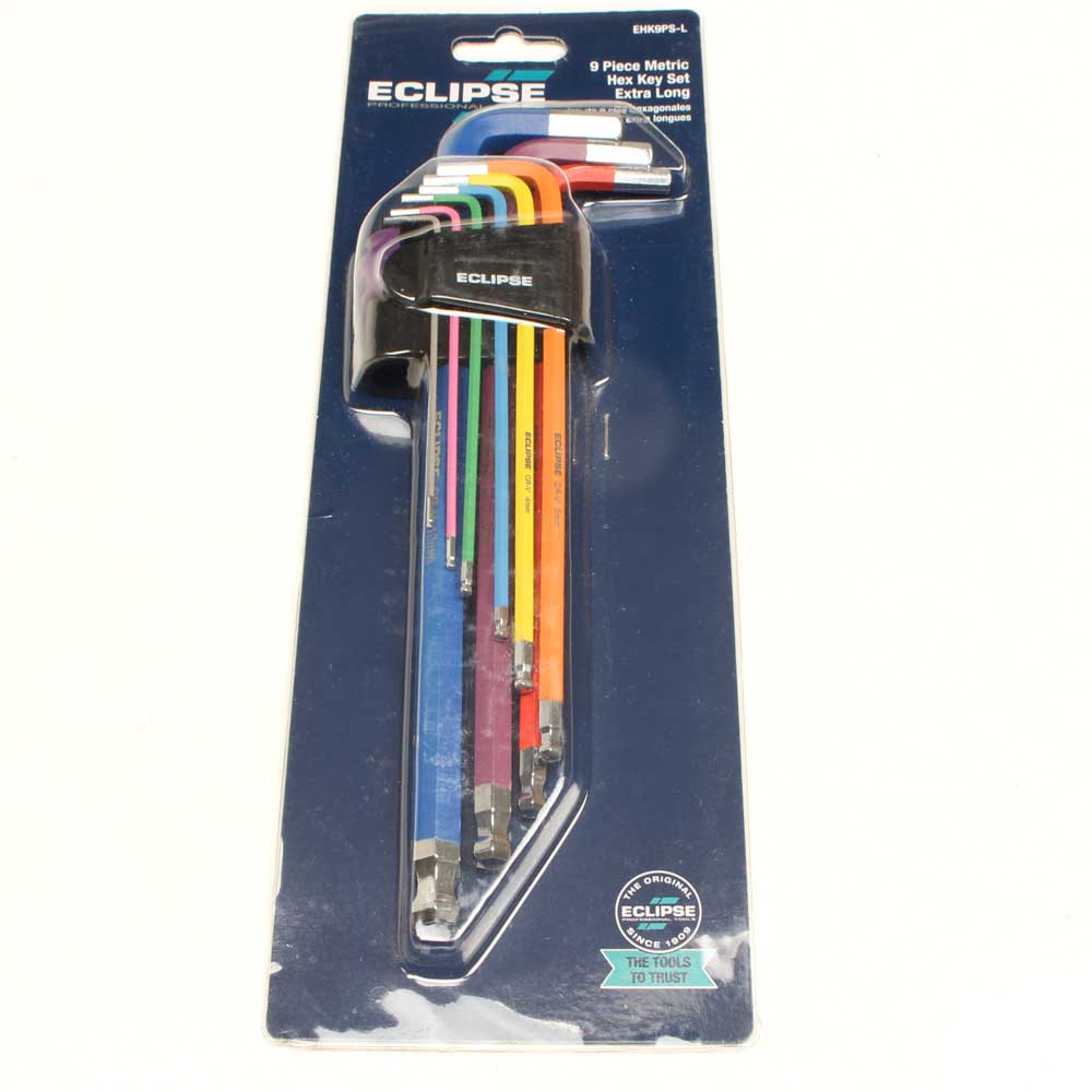 Eclipse Extra Long Ball End Hex Key Set - 9 Piece