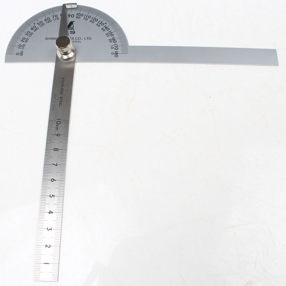 Shinwa Protractor No. 19 Double Blade 100mm