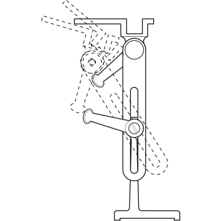 Diagram of Veritas Grinder Tool Rest adjustments