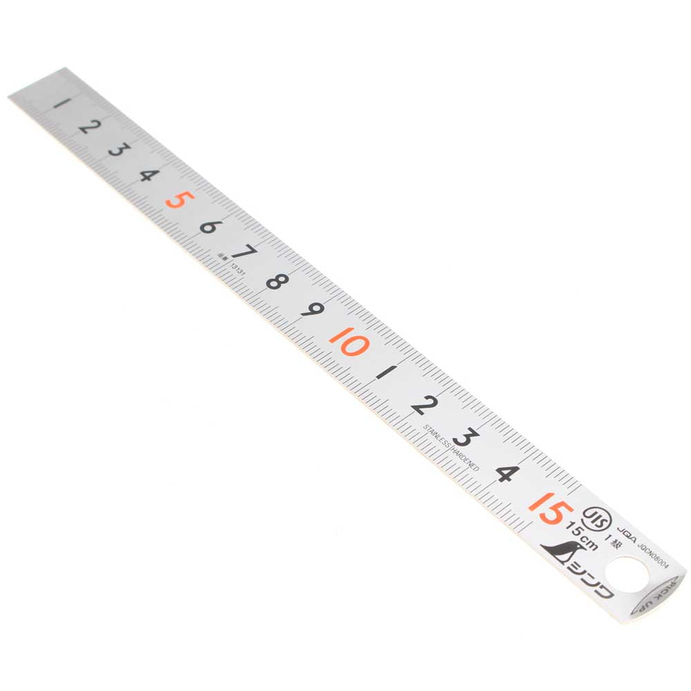 Shinwa Stainless Pickup Ruler Hard Chrome Finish 150mm