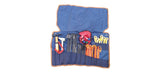 Star-M Drill Roll Tool Bag with tools slotted in pockets.