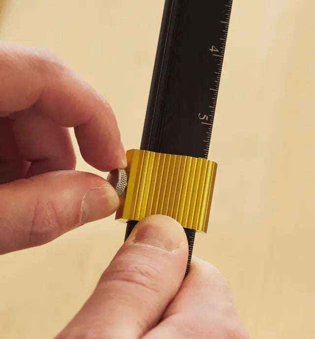 Veritas Edge Rule End Stop being set to the desired position.
