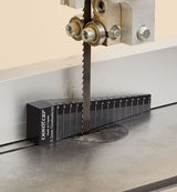 Veritas Tapered Gauge being used to set bansaw fence.