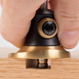 Veritas Micro-Adjust Wheel Marking Gauge close up view of gauge head