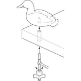 Illustration of how to setup the Veritas Carver's Screw