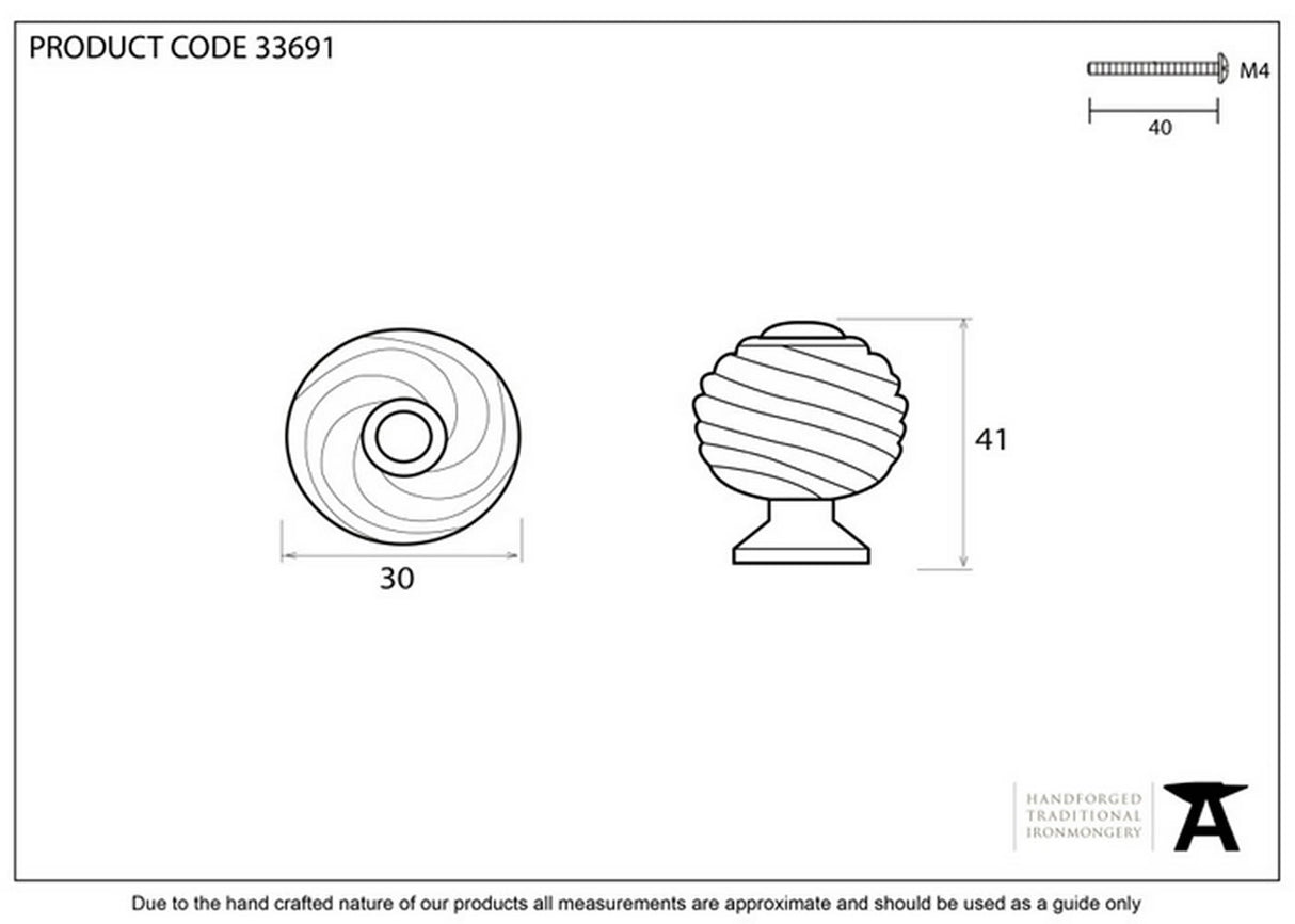 Anvil - Pewter Twist Knob