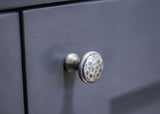 Pewter Beaten Cupboard Knob