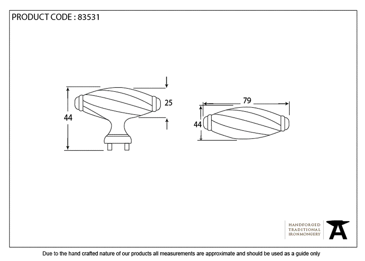 Natural Smooth Cabinet Handle