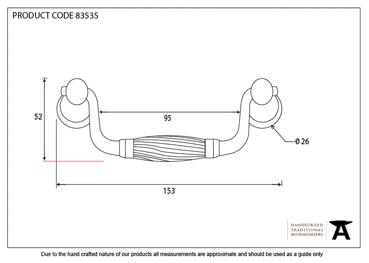 Natural Smooth Drop Handle