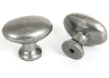 Pewter Oval Cabinet Knob