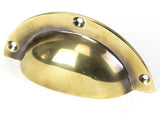 Aged Brass 4" Plain Drawer Pull