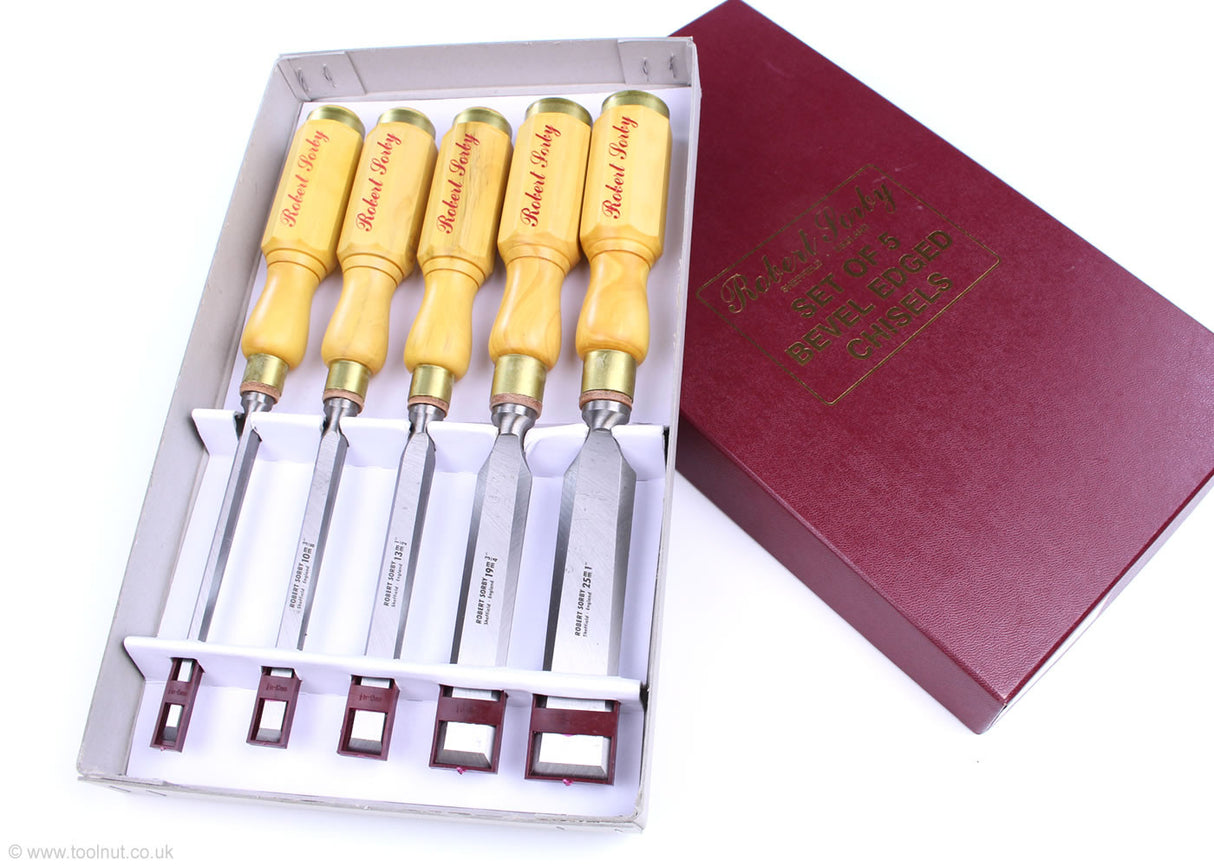 Robert Sorby London Pattern Bevel Edged Chisels | Box Set