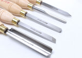 Close up view of the Robert Sorby Deluxe Turning Tool Blades