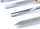 Close up view of the Robert Sorby Deluxe Turning Tool Blades