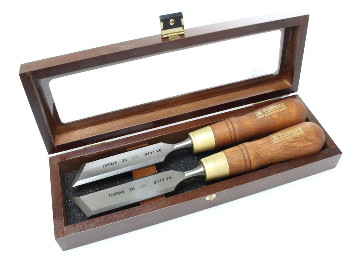 Narex Skew Chisel Set in fitted box