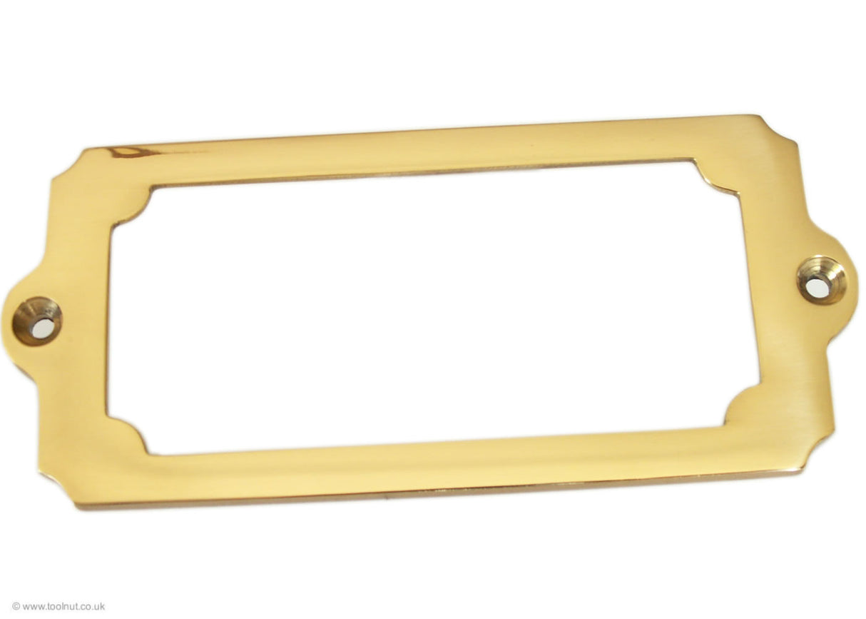 Brass Cabinet Card Frame - Shaped