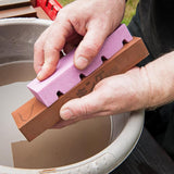 Japanese Flattening Stone being used to flatten a Japanese waterstone