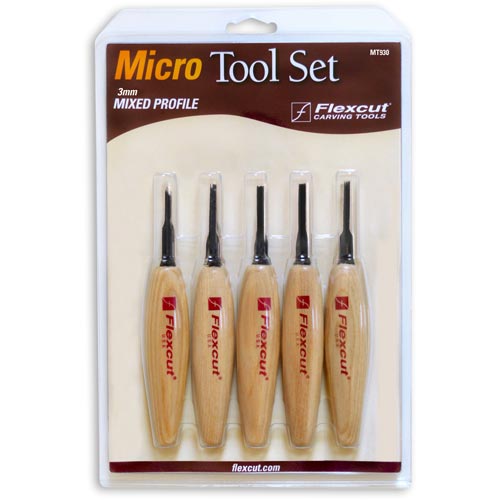 Flexcut Micro Carving Tool Set MT930 in Blister Packaging