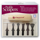 Flexcut Profile Scraper Set displayed within Flexcut blister pack