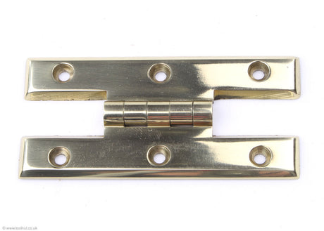 Cabinet H Hinges (Pair) - Polished Brass