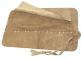 Large Pocket Leather Tool Roll with Flap