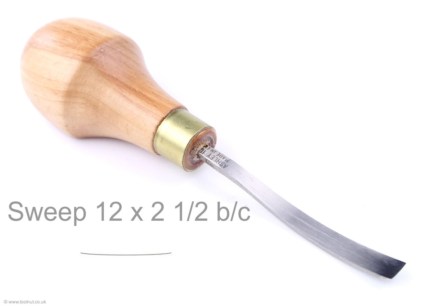 Ashley Iles - Sweep 12 x 2 1/2 B/C - Curved - Carving Gouge – Toolnut