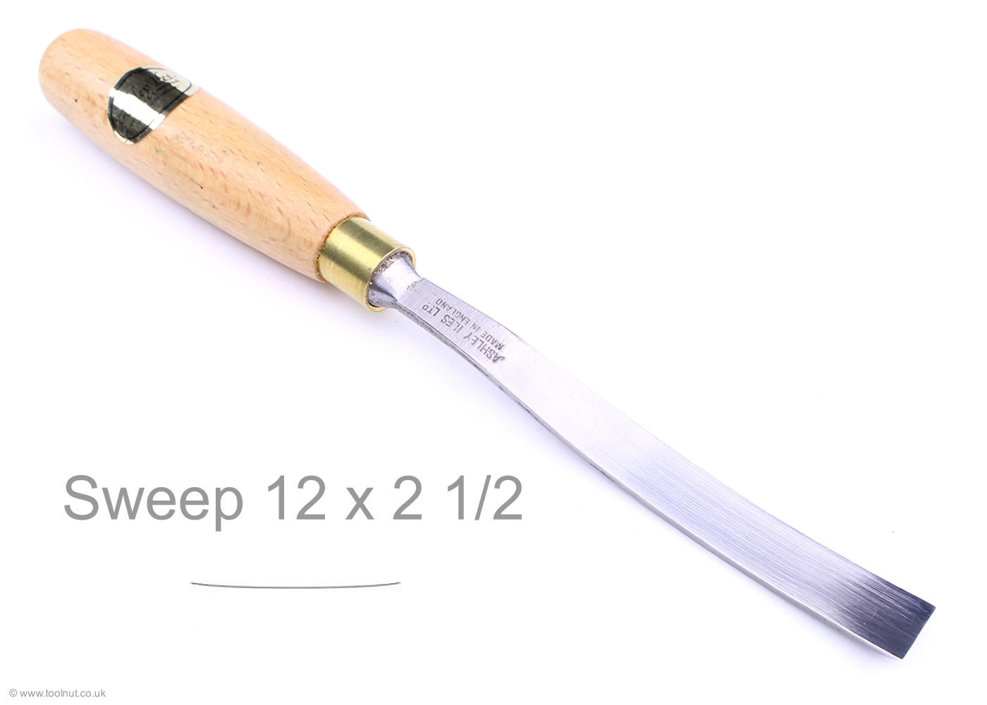 Ashley Iles - Sweep 12 x 2 1/2 - Curved - Carving Gouge – Toolnut