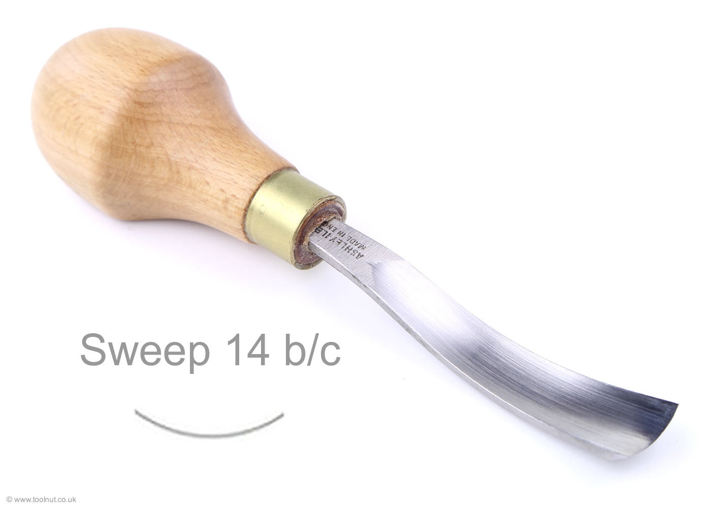 Ashley Iles Sweep 14 B C Curved Carving Gouge