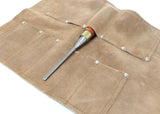 Leather Chisel Roll with a chisel