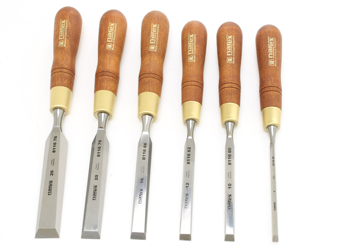 Narex Premium Bevel Edge Firmer Chisel Set - 6 Piece – Toolnut