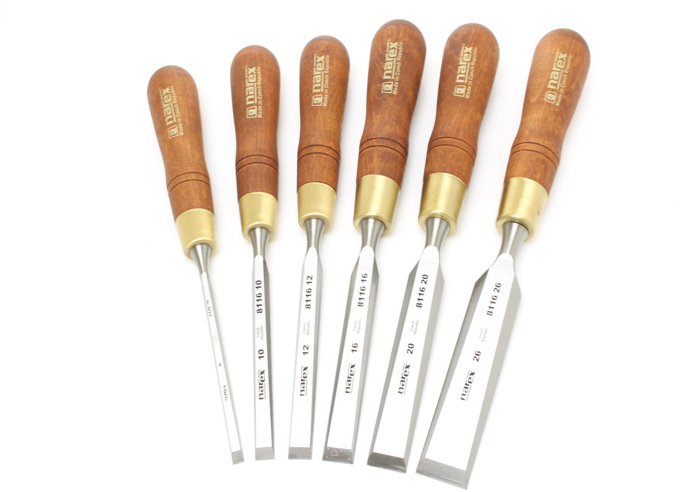 Narex Premium Bevel Edge Firmer Chisel Set 6 Piece Toolnut